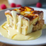 Custard Bread Pudding with Vanilla Sauce