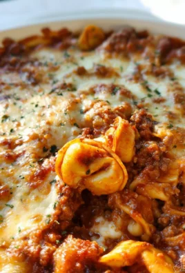 Easy Beefy and Cheesy Baked Tortellini