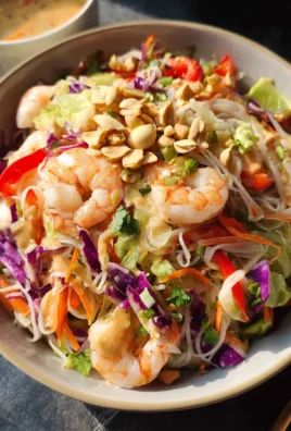 Fresh Spring Roll Salad with Creamy Peanut Ginger Dressing