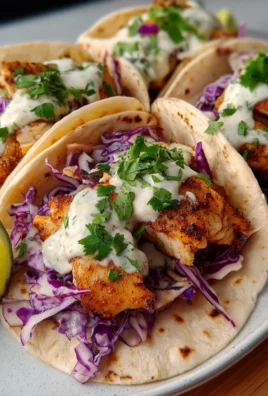 Mouthwatering Fish Tacos with Lime Crema