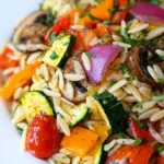 Orzo with Roasted Vegetables (Easy!)
