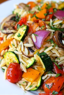 Orzo with Roasted Vegetables (Easy!)
