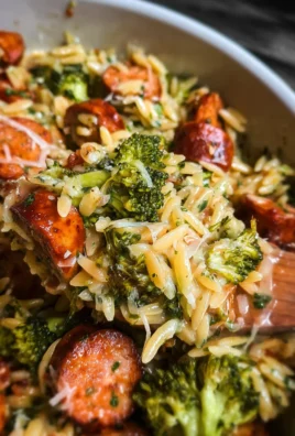 Chicken Sausage, Broccoli, Orzo Skillet