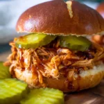Crockpot Hot Honey Chicken Sandwich