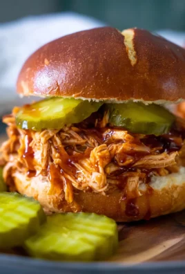 Crockpot Hot Honey Chicken Sandwich