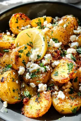 Greek Roast Potatoes With Lemon And Feta