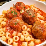 Homemade Spaghettios and Meatballs