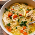 Lemon Chicken Orzo Soup