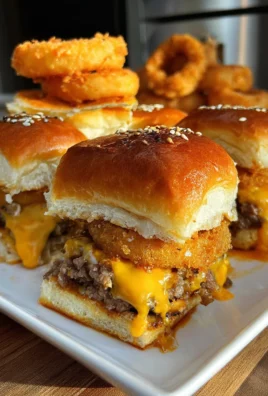 Onion Ring Cheeseburger Sliders