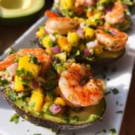 Shrimp Stuffed Avocado with Mango Salsa