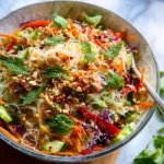 Spring Roll Salad with Spicy Ginger Dressing