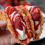 Strawberry Crunch Cheesecake Tacos