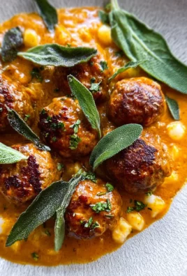 Turkey Meatballs in Pumpkin Sage Sauce
