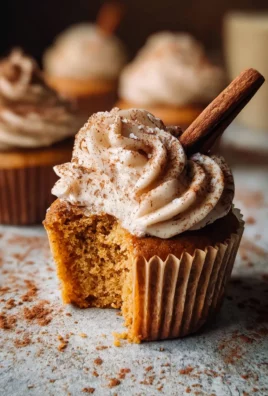 Vanilla Chai Pumpkin Latte Cupcakes with Cinnamon Brown Sugar Frosting
