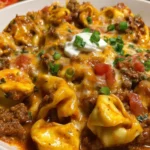 Cheesy Taco Tortellini Skillet