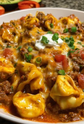 Cheesy Taco Tortellini Skillet