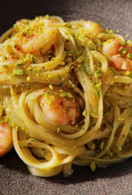 Lemon Linguine with Shrimps and Pistachios
