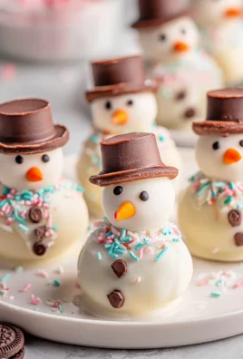 Melted Snowman Oreo Balls