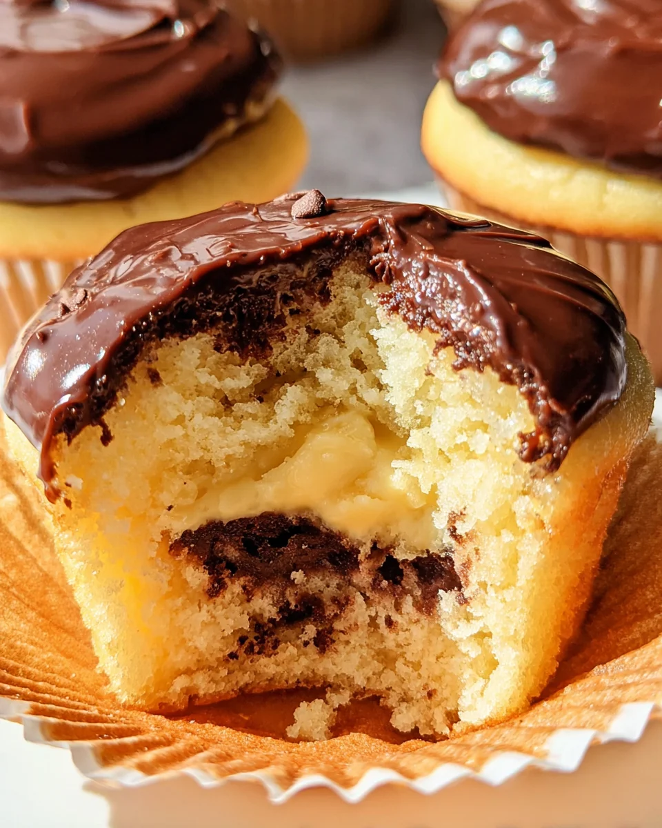 Boston Cream Pie Cupcakes
