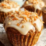 Carrot Cake Muffins with Cream Cheese Glaze