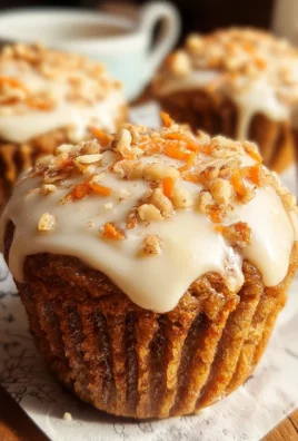 Carrot Cake Muffins with Cream Cheese Glaze