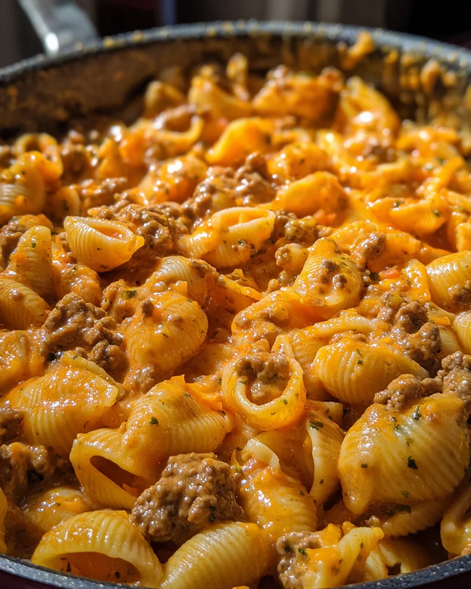 Creamy Beef and Shells