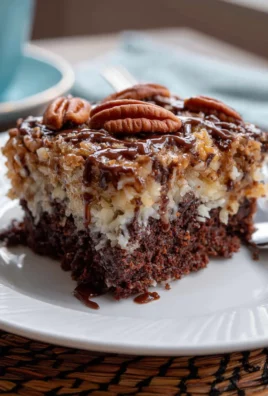 German Chocolate Poke Cake