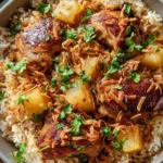 One Pot Hawaiian Chicken with Coconut Rice