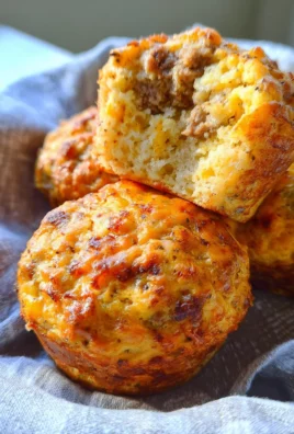 Sausage Egg and Cheese Breakfast Muffins with Grits