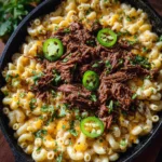 Shredded Beef Macaroni and Cheese