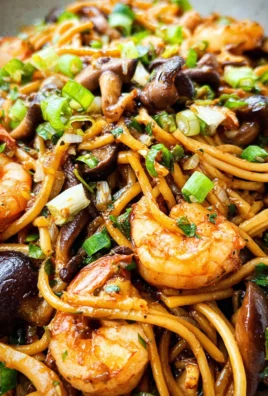 Shrimp Shiitake Noodles