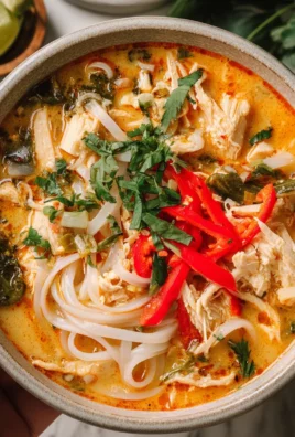 Thai Curry Chicken Soup with Coconut Milk